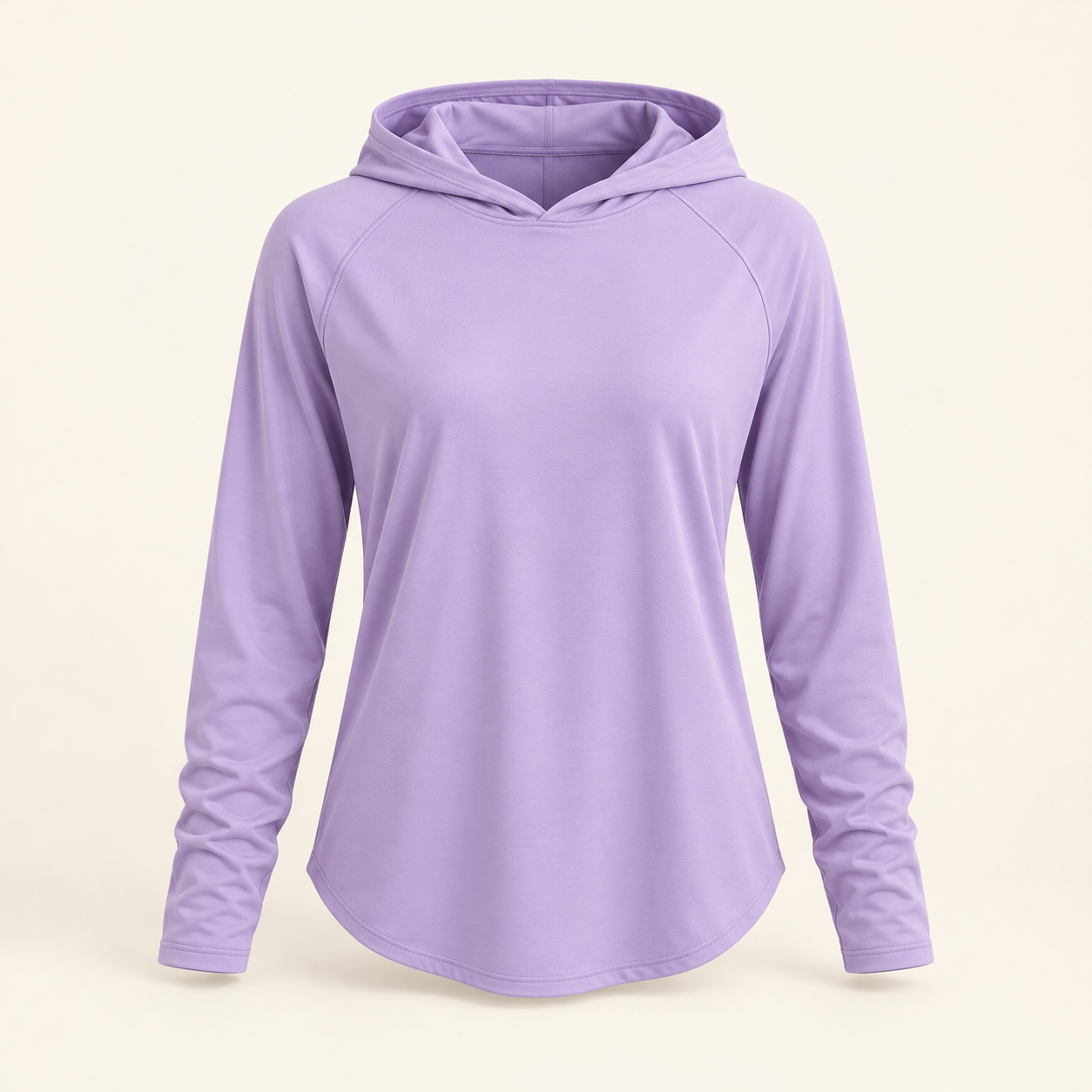 Breeze Hooded Pullover in Lavender, front view