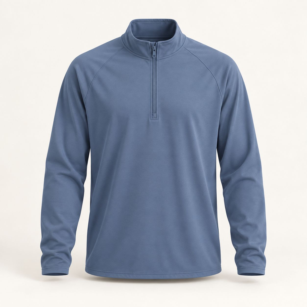 Trail Half-Zip Layer in Slate Blue, front view