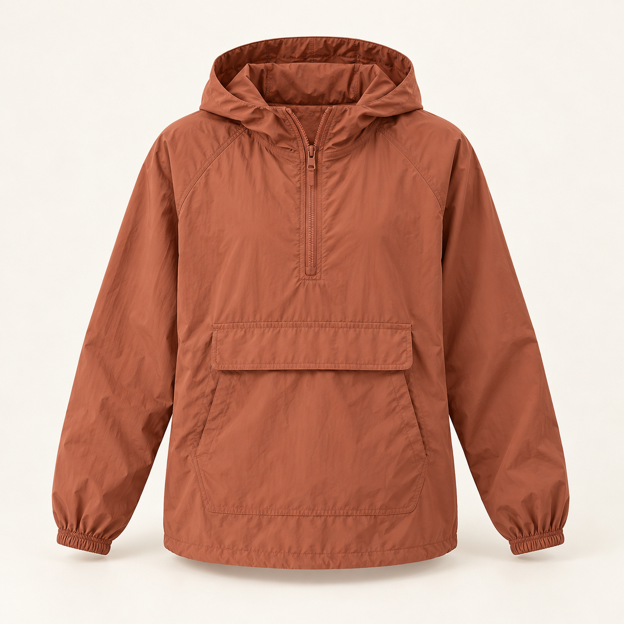 Garden Walk Anorak in Clay, front view