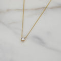 Diamond Necklaces for Women, Dainty 14k Gold/Sterling Silver Choker Necklace Simple Gold Plated CZ Jewelry Necklaces for Women Trendy Gifts - Big CZ